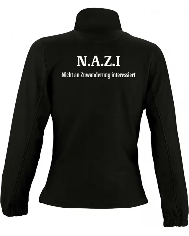 Damen Fleecejacke (Nazi nicht an Zuwanderung interessiert) Bild 2