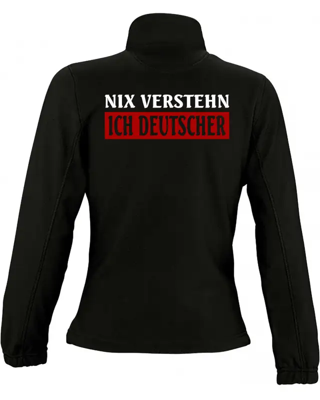 Damen Fleecejacke (Nix verstehen, ich deutscher) Bild 2