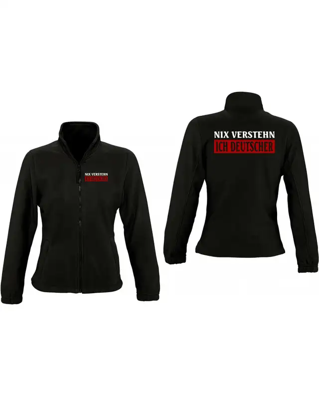 Damen Fleecejacke (Nix verstehen, ich deutscher) Bild 3