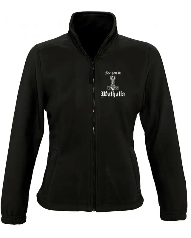 Damen Fleecejacke (See you in Walhalla Thorhammer)