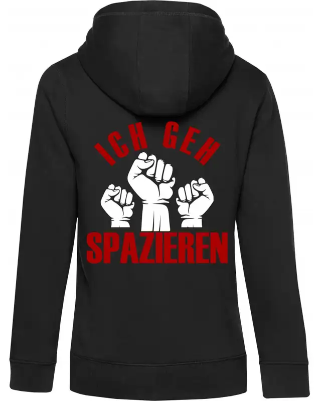 Damen Kapuzen-Jacke (Ich geh spazieren)