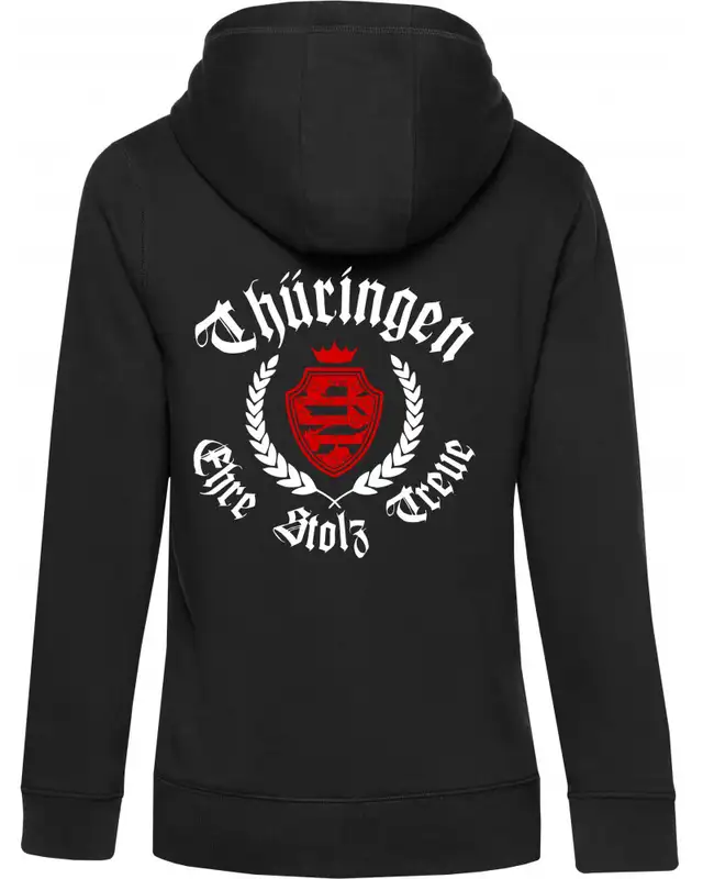 Damen Kapuzen-Jacke (Thüringen, ehre stolz treue)