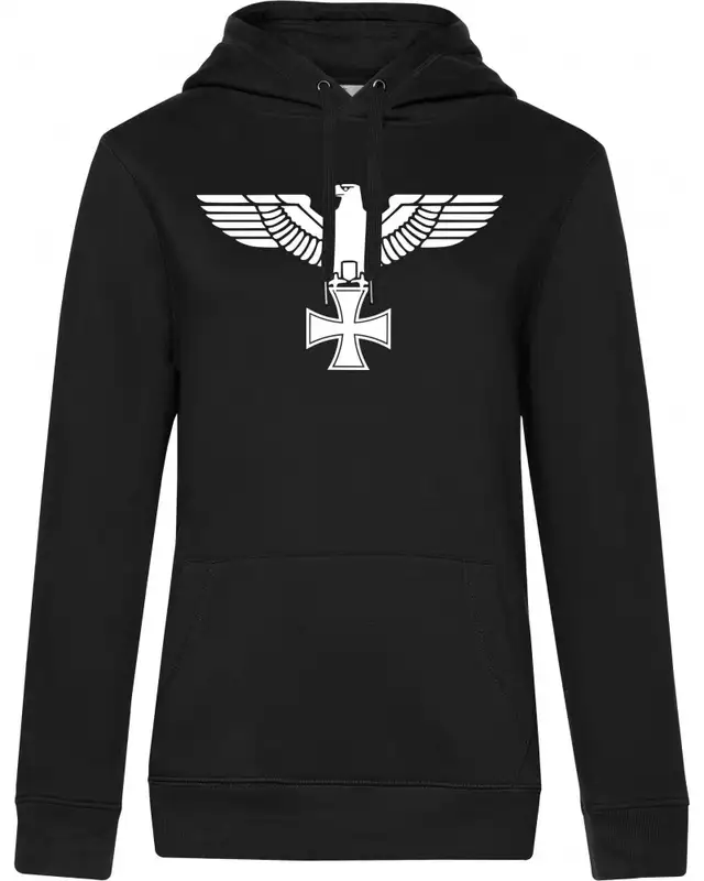 Damen Kapuzen-Pullover (Adler, Kreuz)