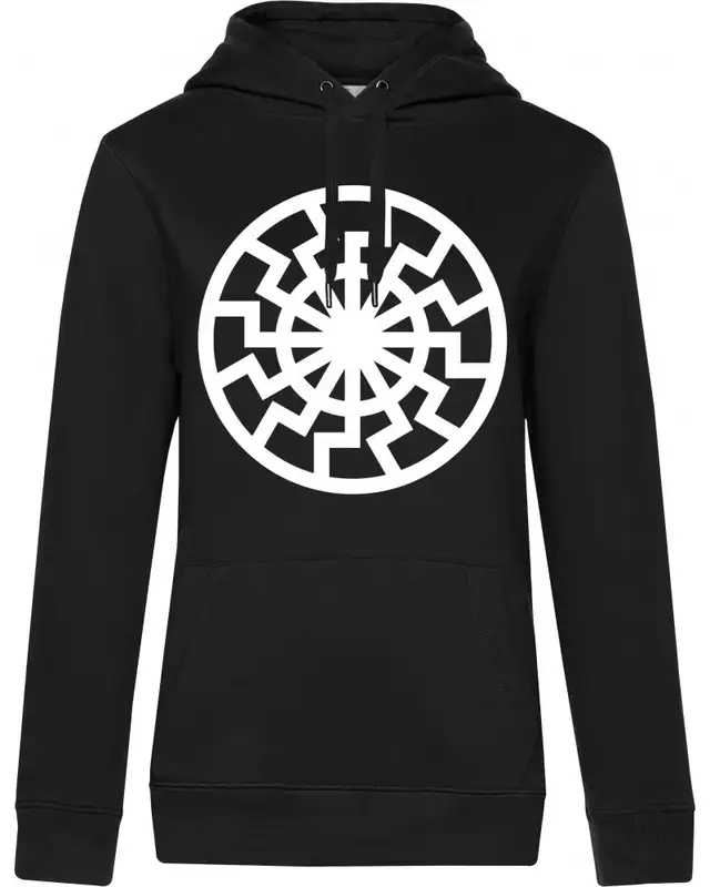 Damen Kapuzen-Pullover (Schwarze Sonne)