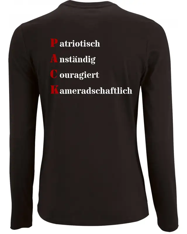 Damen Langarm Shirt (Wir sind das Pack) Bild 2