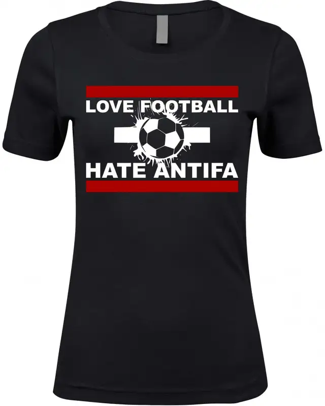 Damen Premium T-Shirt (Love Football hate Antifa)