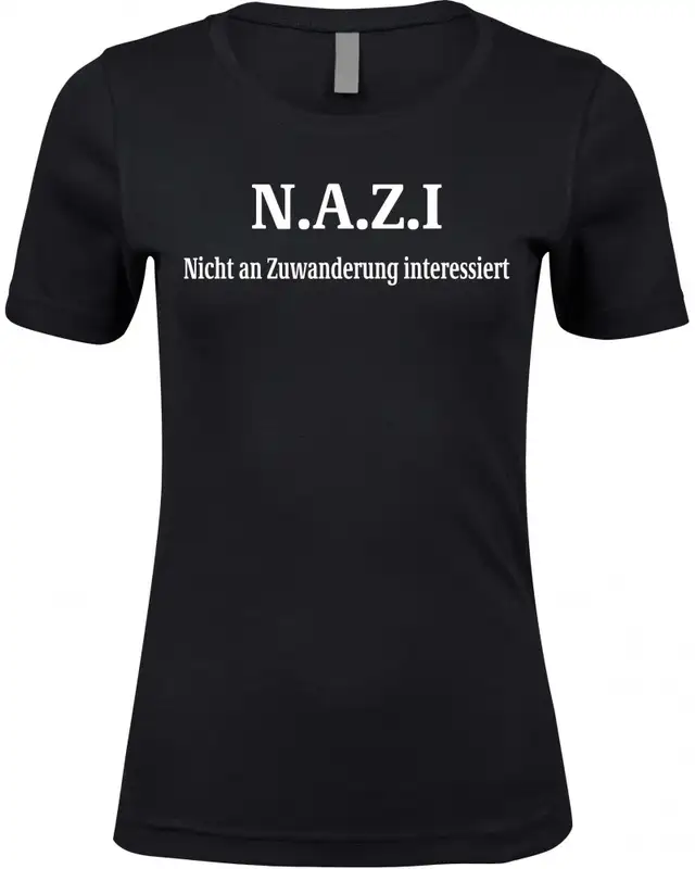 Damen Premium T-Shirt (Nazi nicht an Zuwanderung interessiert)