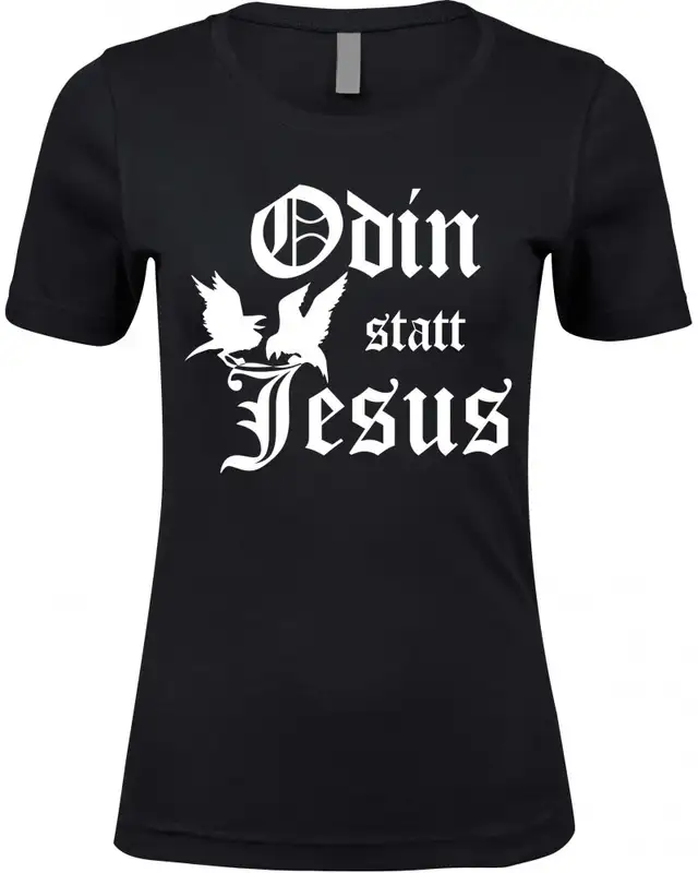 Damen Premium T-Shirt (Odin statt Jesus)