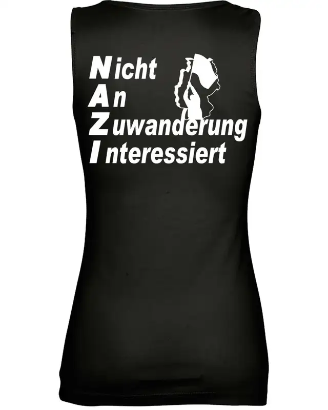 Damen Top "Freya" (Nicht an Zuwanderung interessiert, Fahne) Bild 2