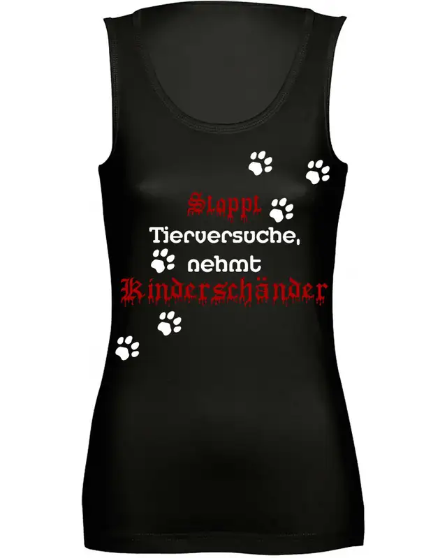 Damen Top "Freya" (Stoppt Tierversuche, nehmt Kinderschänder)
