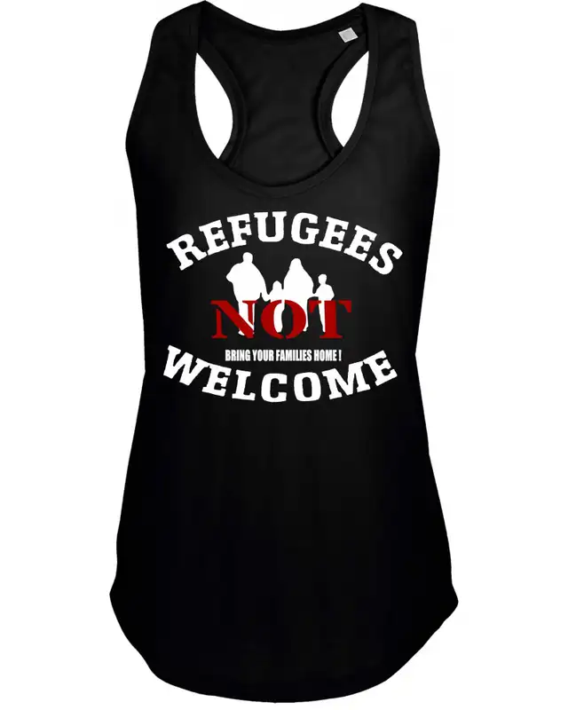 Damen Top "Jörd" (Refugees not welcome)