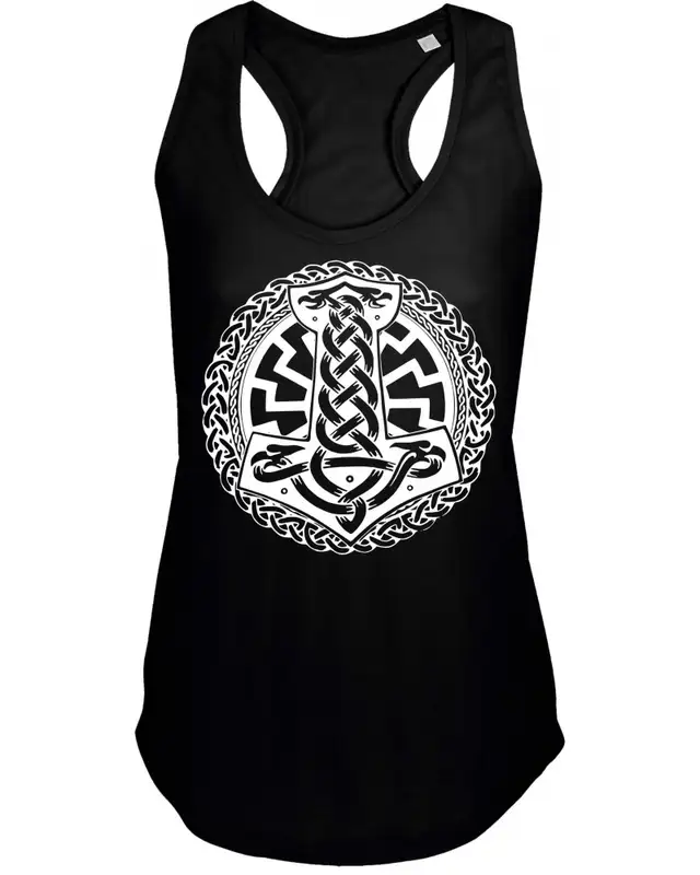 Damen Top "Jörd" (Schwarze Sonne, Thorhammer)