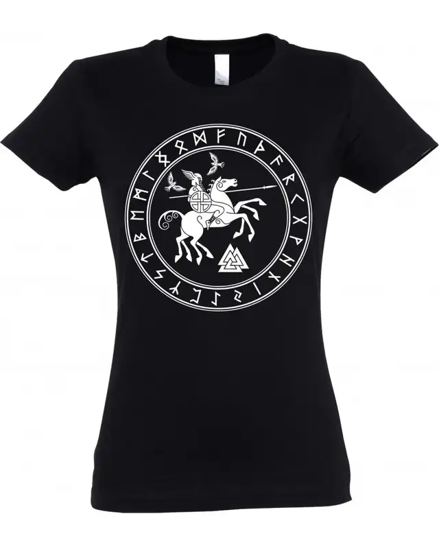 Damen T-Shirt (Odin und Sleipnir)