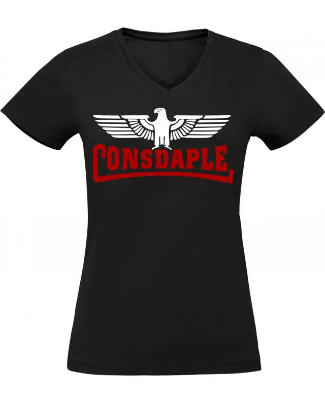 Damen V-Ausschnitt T-Shirt (Consdaple mit Adler)