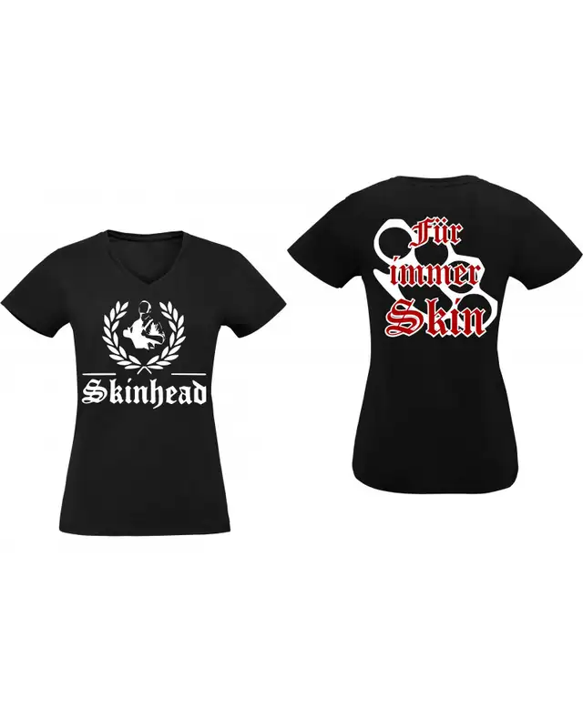Damen V-Ausschnitt T-Shirt (Für immer Skin) Bild 3
