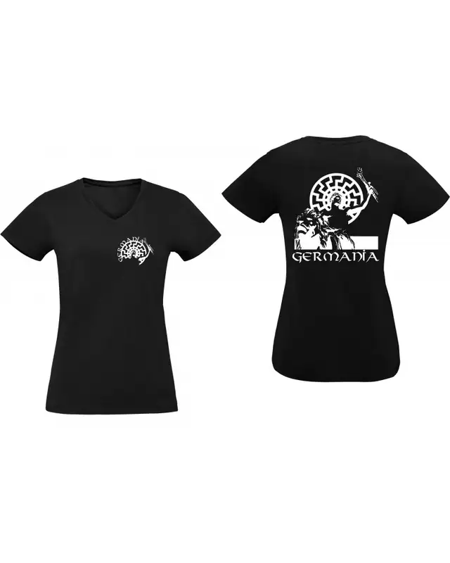 Damen V-Ausschnitt T-Shirt (Germania) Bild 3