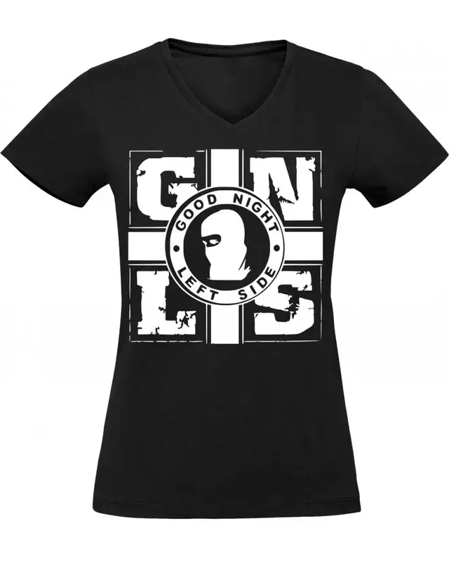 Damen V-Ausschnitt T-Shirt (GNLS, Kreuz)