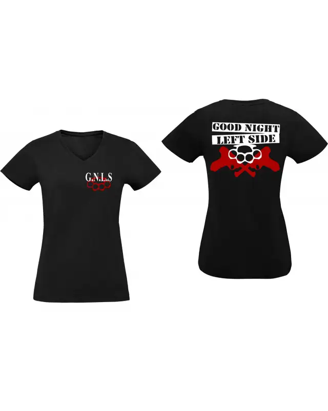 Damen V-Ausschnitt T-Shirt (GNLS, Schlagring) Bild 3