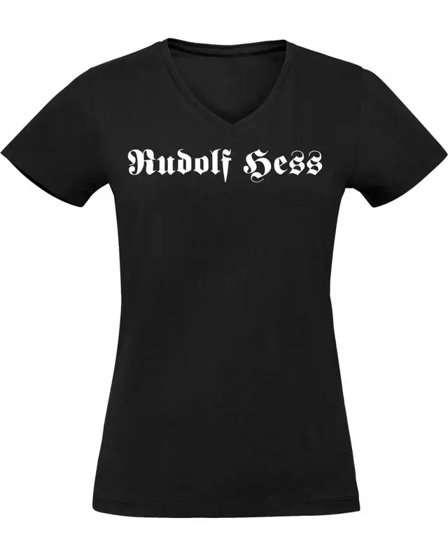 Damen V-Ausschnitt T-Shirt (Rudolf Hess)