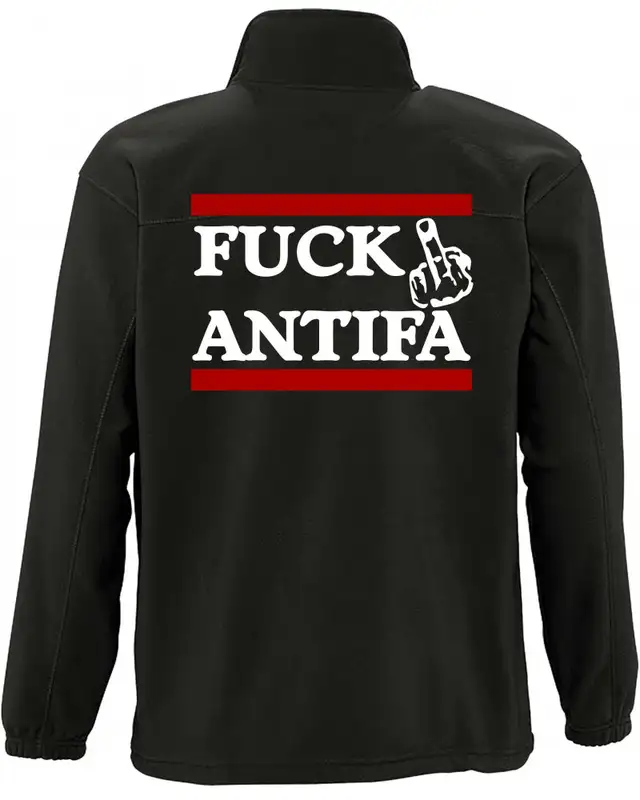 Herren Fleecejacke (Fuck Antifa) Bild 2
