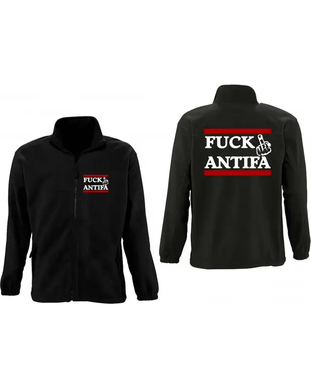 Herren Fleecejacke (Fuck Antifa) Bild 3