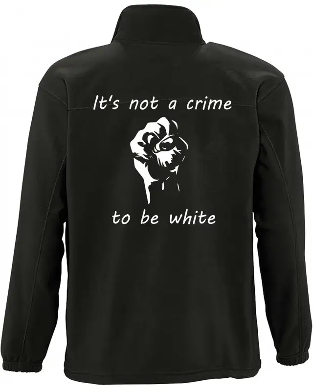 Herren Fleecejacke (Its not a crime to be white) Bild 2