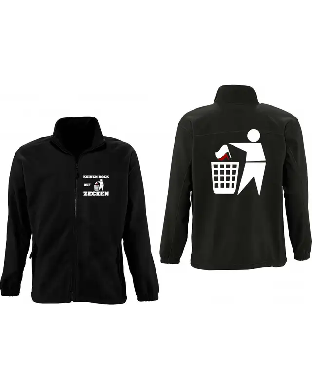 Herren Fleecejacke (Keinen Bock auf Zecken) Bild 3