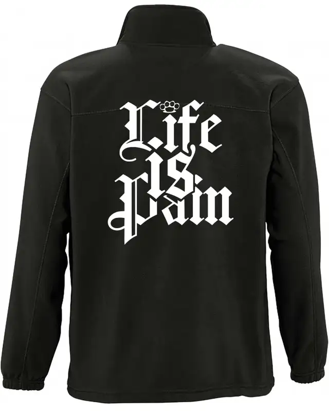 Herren Fleecejacke (Life is Pain) Bild 2