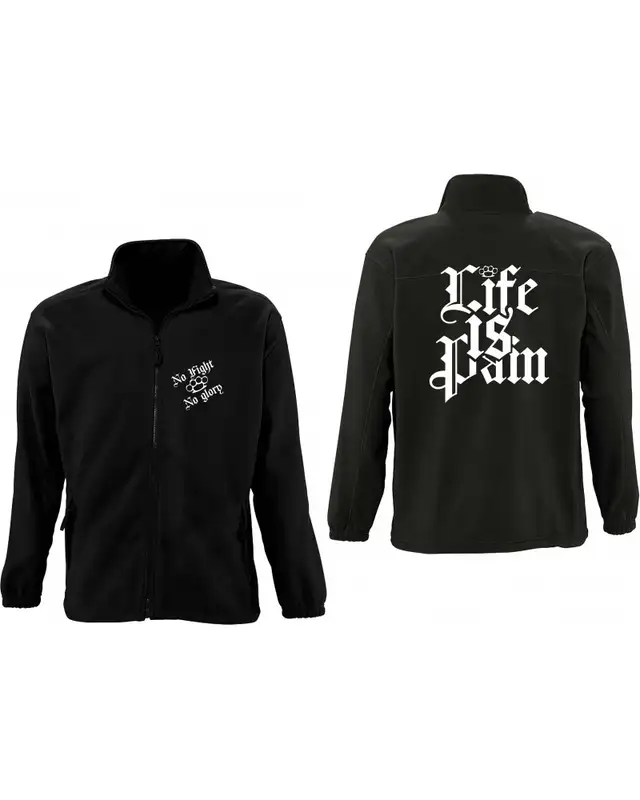 Herren Fleecejacke (Life is Pain) Bild 3
