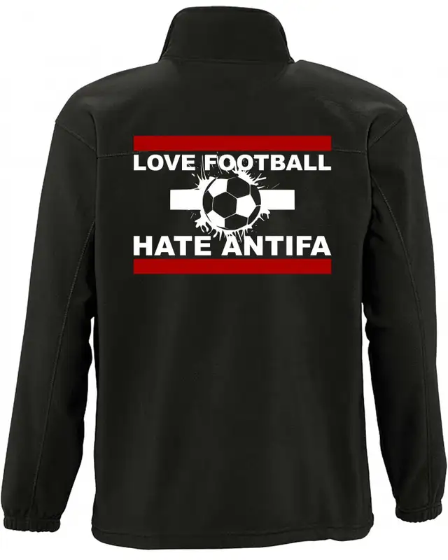 Herren Fleecejacke (Love Football hate Antifa) Bild 2