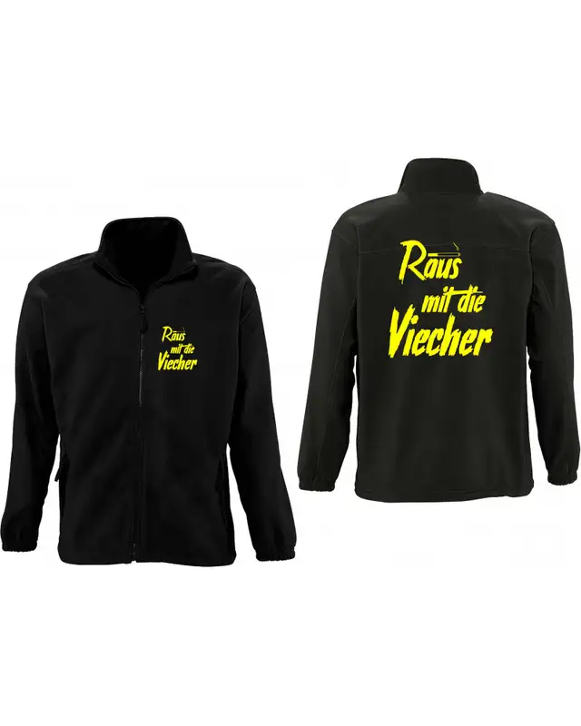 Herren Fleecejacke (Raus mit die Viecher) Bild 3