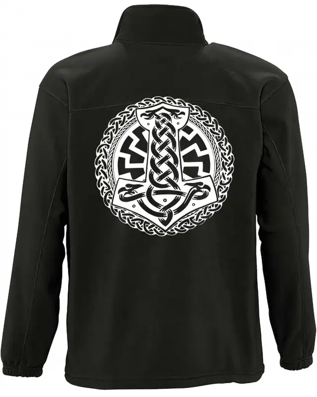 Herren Fleecejacke (Schwarze Sonne, Thorhammer) Bild 2