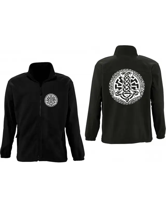 Herren Fleecejacke (Schwarze Sonne, Thorhammer) Bild 3