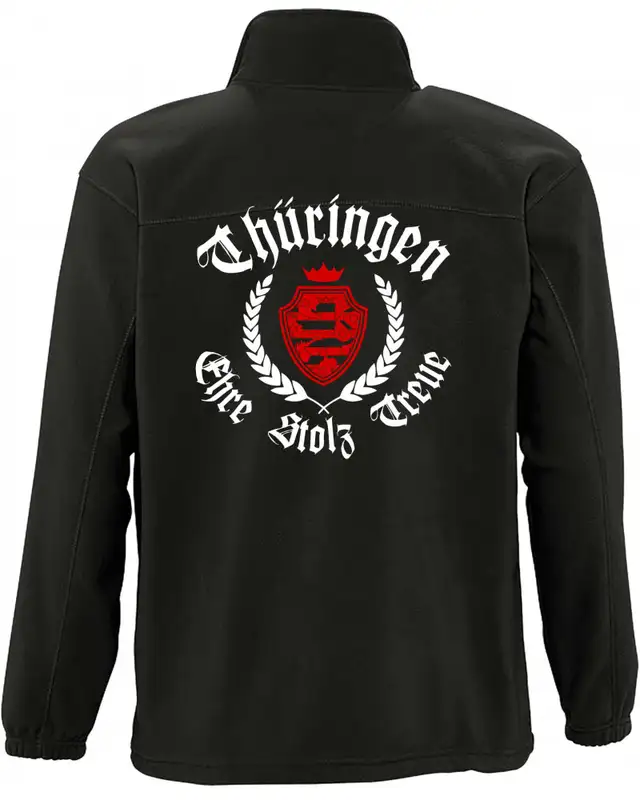Herren Fleecejacke (Thüringen, ehre stolz treue) Bild 2