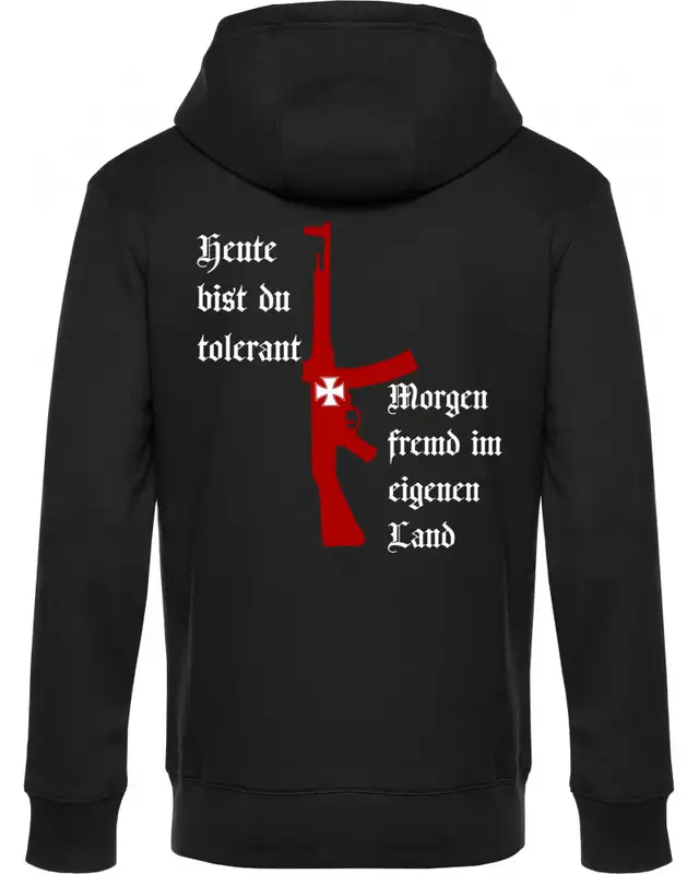 Herren Kapuzen-Jacke (Heute tolerant morgen fremd im eigenen Land) Bild 2