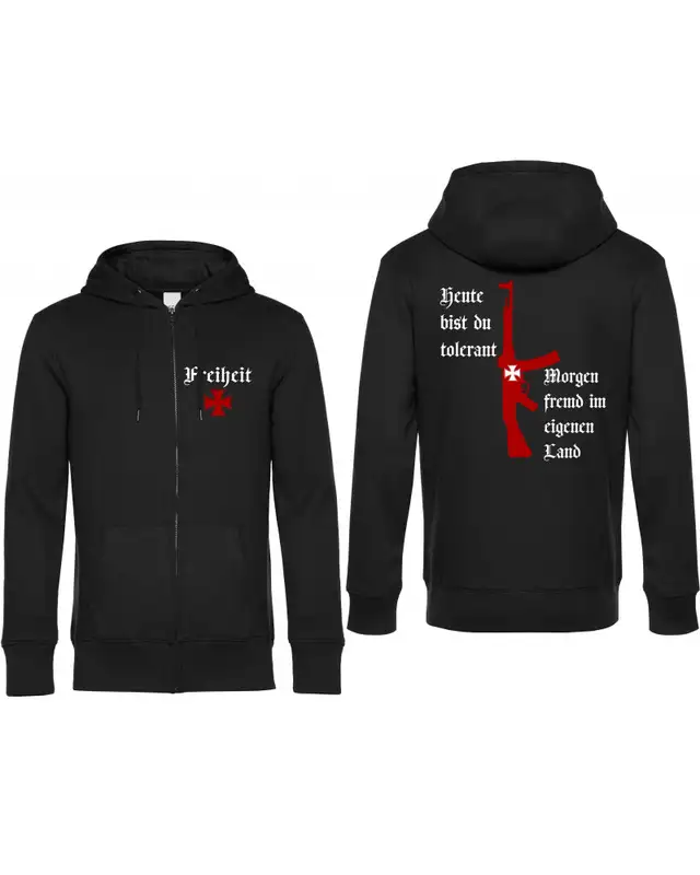 Herren Kapuzen-Jacke (Heute tolerant morgen fremd im eigenen Land) Bild 3