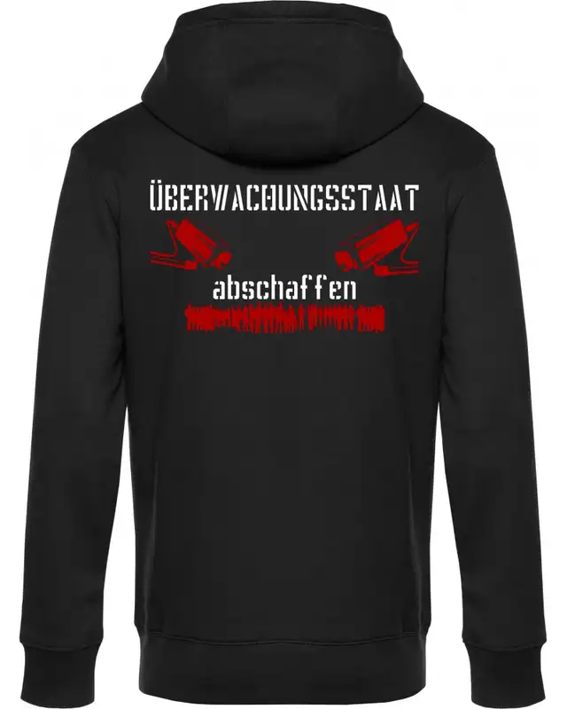 Herren Kapuzen-Jacke (Überwachungsstaat abschaffen)