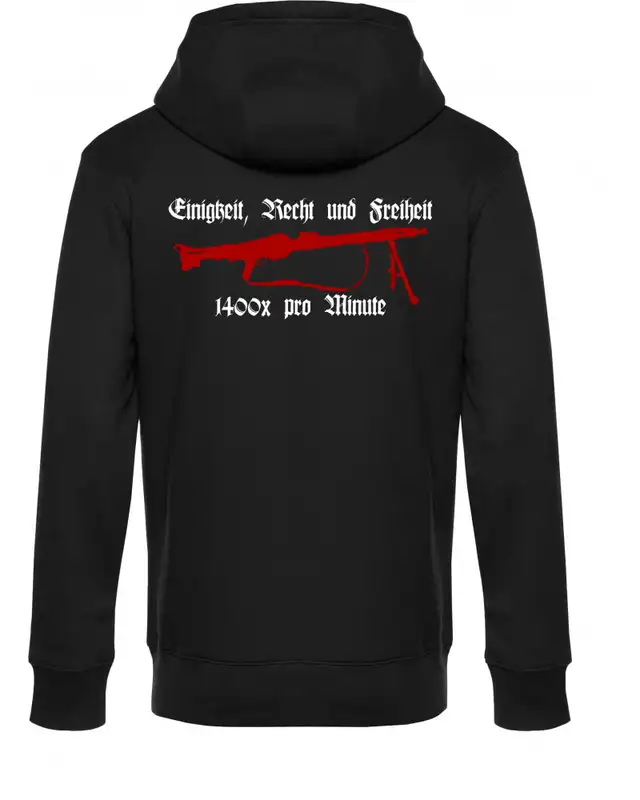 Herren Kapuzen-Pullover (Mg42 Einigkeit, Recht und Freiheit) Bild 2