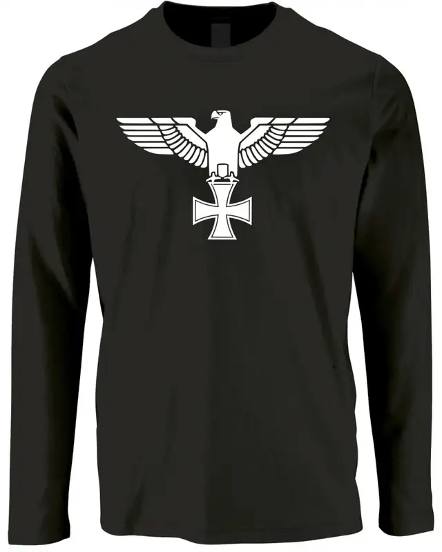 Herren Langarm Shirt (Adler, Kreuz)