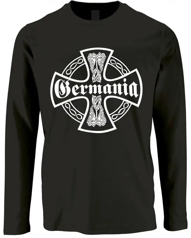 Herren Langarm Shirt (Germania, Kreuz)