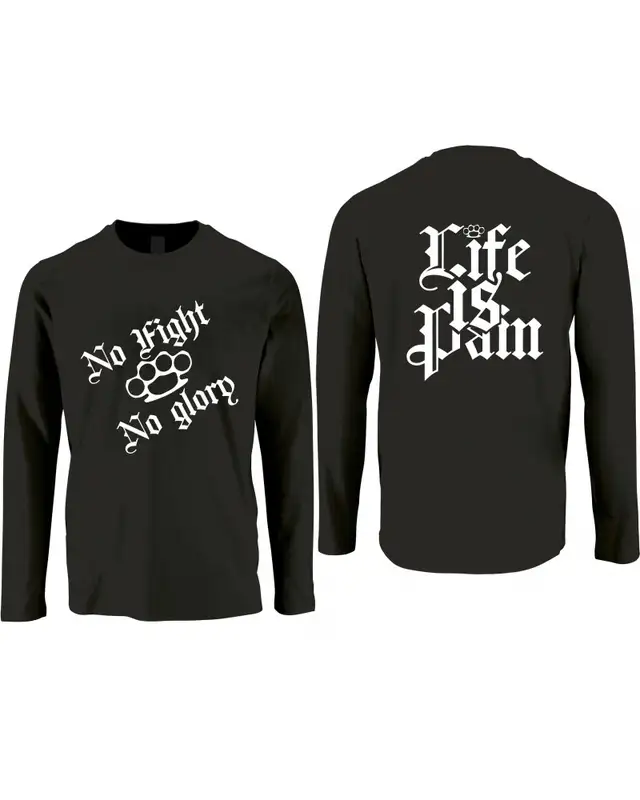 Herren Langarm Shirt (Life is Pain) Bild 3