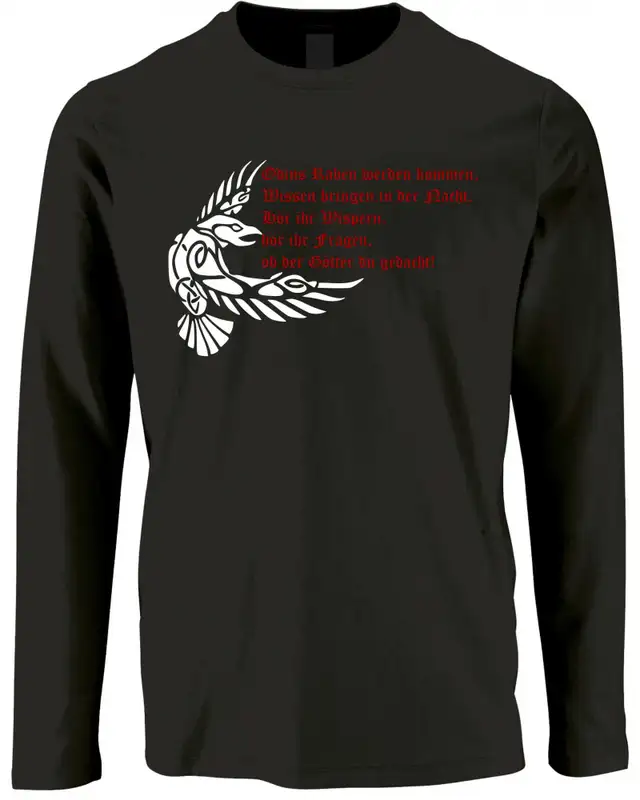 Herren Langarm Shirt (Odins Raben werden kommen)