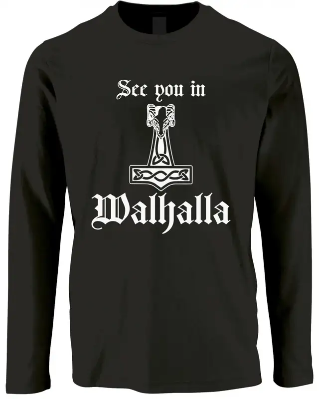 Herren Langarm Shirt (See you in Walhalla Thorhammer)