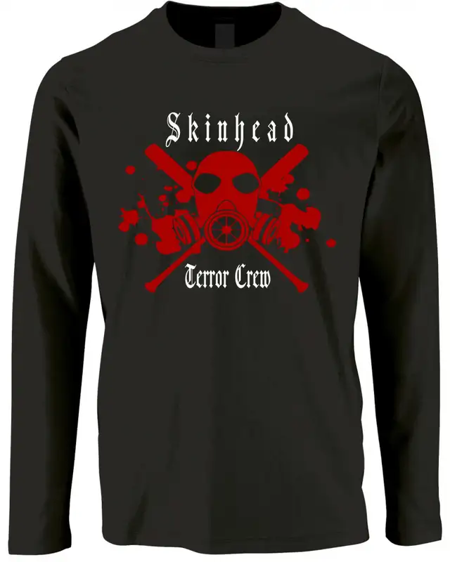 Herren Langarm Shirt (Skinhead Terror Crew)
