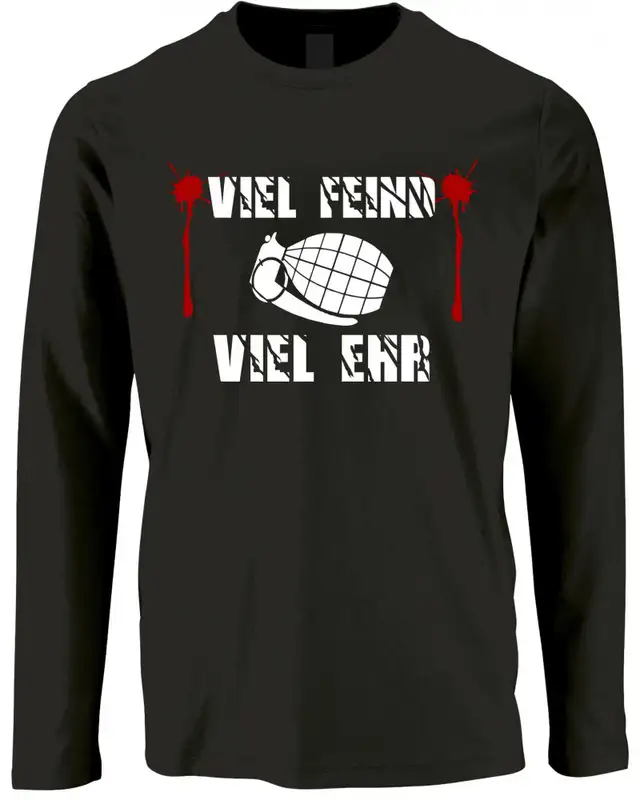 Herren Langarm Shirt (Viel feind viel Ehr)
