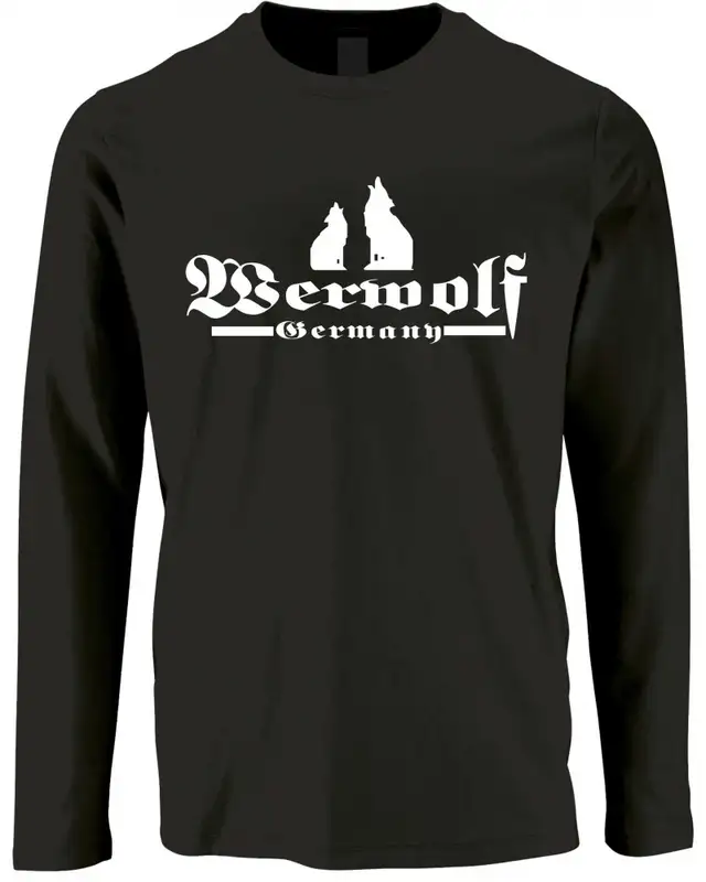 Herren Langarm Shirt (Werwolf Germany mit Wolf)