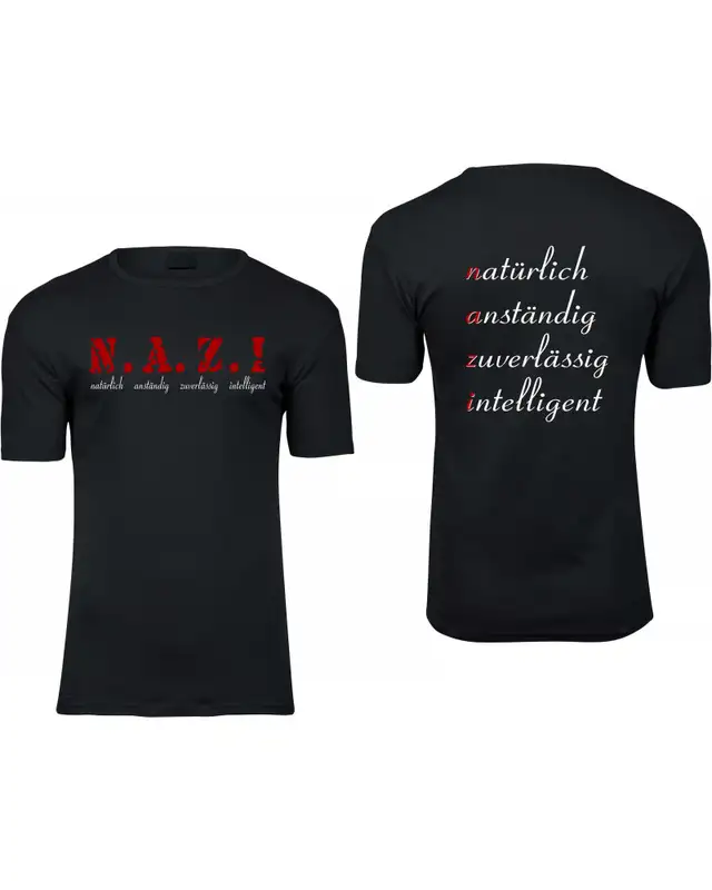 Herren Premium T-Shirt (Nazi, natürlich anständig) Bild 3