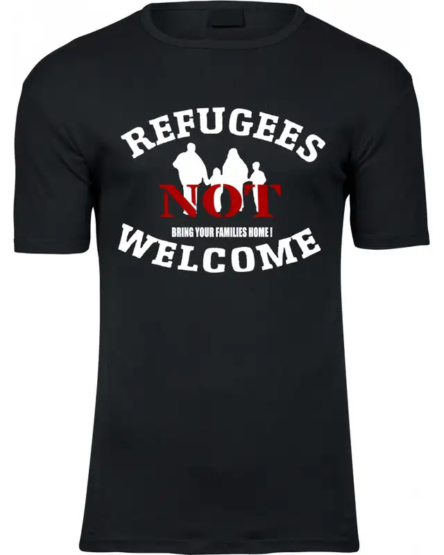 Herren Premium T-Shirt (Refugees not welcome)