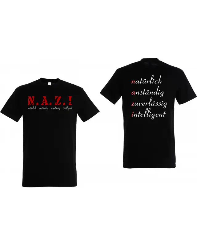 Herren T-Shirt (Nazi, natürlich anständig) Bild 3