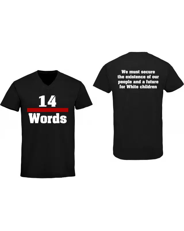 Herren V-Ausschnitt T-Shirt (14 Words) Bild 3